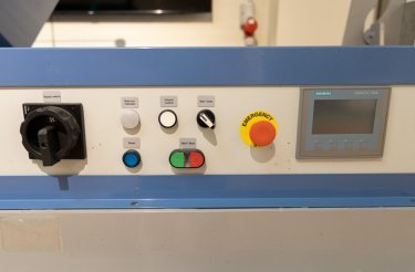 operating panel on electric baler