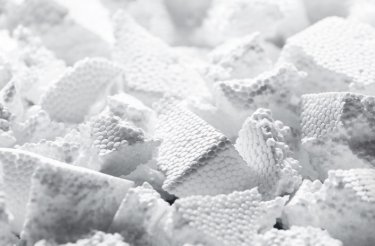 polystyrene close up